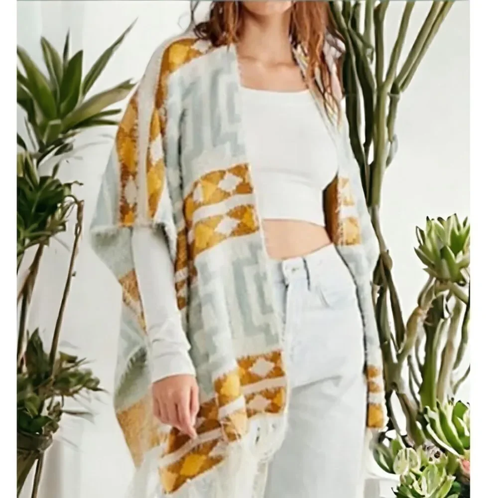 FREE PEOPLE Diamondback Cozy Kimono/ One Size
